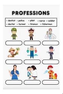 Let's help our little ones explore different careers with this fun profession worksheet! 🧑‍⚕️👩‍🚒