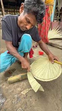 Handmade Palm Leaf Hand Fan Craft | Step by Step Full Process #amazing
