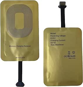 Type C Wireless Charging Receiver Compatible with Samsung A40 A41 A42 A15 A14 A13 A12 A11 A10e A01 A32 A31 A30 A25 A24 A22 A21s A21 A20e A20 A72 A71 A52 A51 A50 All Android Type-C Phones