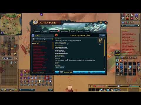 Runescape 3 : 95 quests 12 days... Attempting to finish Runescape...
