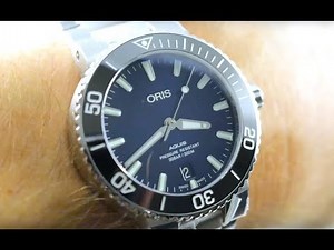Oris Aquis Date 39.5mm BLUE Dial 01 733 7732 4135-07 8 21 05PEB Oris Watch Review
