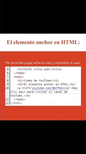 El elemento anchor en HTML (AJTekniko)
