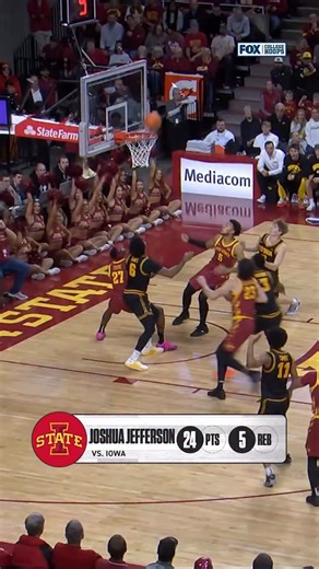 @joshua_jefferson5 led the way in the @cyclonembb’s win over Iowa tonight! | College Hoops on FOX