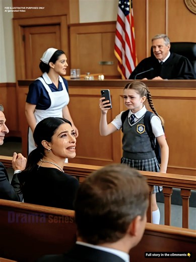 The Verdict Was Already Decided… Until a Little Girl Ran Into Court and Played a Video That Changed Everything Isabella Cortez sat in the front row dressed entirely in black, as though she were the one who had suffered the betrayal. She cried with practiced elegance, gently pressing a silk handkerchief to the corners of her eyes. Beside her, one of the nation’s most renowned attorneys offered calm, reassuring nods. When asked to address the court, Isabella stood with composed grace. “That neckla