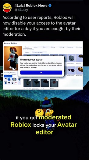 Roblox is resetting avatars. #roblox