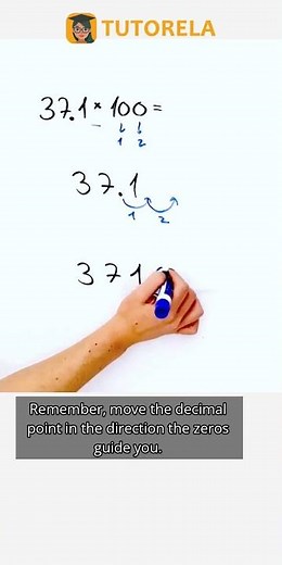 Decimal Multiplication: 37.1 x 100 Step-by-Step #Math #DecimalFractions-Advanced