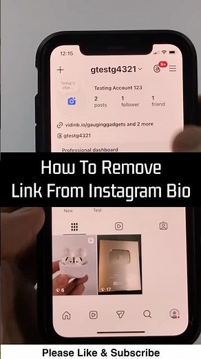 How to Remove Link From Instagram Bio
