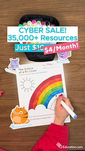 SALE ALERT: Black Friday starts NOW! For just $4/month, get unlimited access to: 📝 25,000 worksheets for PreK-8th grade 🧑‍🏫 Lesson plans crafted by experts 💻 Fun online learning games for your child 📚 Reading, writing, math, science, social studies, SEL, seasonal content, art, and more | education.com