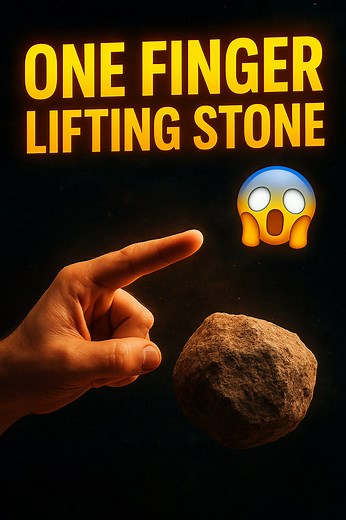 1.4K views | Can you lift a brick with just one finger?  Watch this...