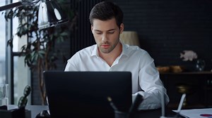 Focused Businessman Working On Laptop Stock Footage SBV-338651877 - Storyblocks