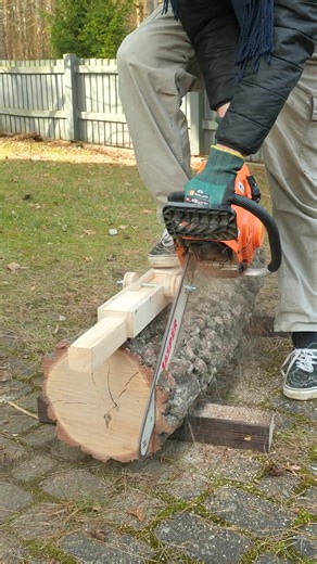 Easy Log Cutting With a Chainsaw | Crafty Panda