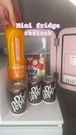 Mini fridge restock #haul #minifridgerestock #shorts