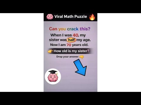 Viral Math Puzzle LIVE 🧠🔥 Can You Solve This Age Riddle? | Brain Teaser Challenge 🇺🇸🇨🇦🇬🇧🇩🇪
