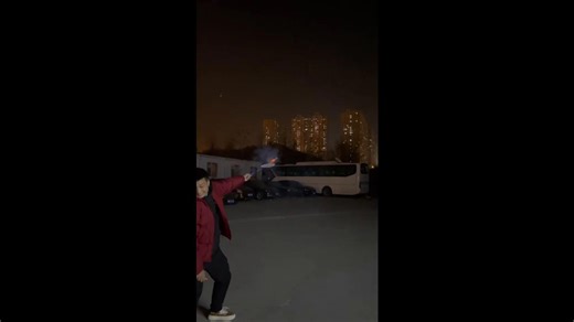 A Thrilling Process of Setting off Firework Rocket