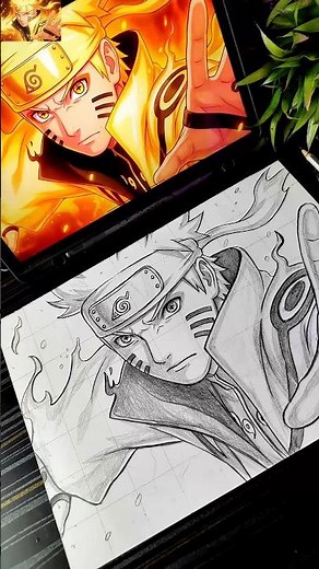 How To Draw Naruto Sage Mode 🔥 Six Paths ✍️, Naruto Uzumaki Anime Drawing #shorts #naruto #anime