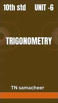 10 th maths unit 6 example (6.1) in english medium|#trigonometry#class10maths#exam #tnpsc #education
