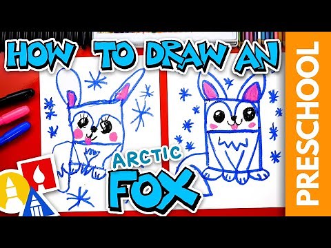 How To Draw An Arctic Fox - Letter F - Preschool