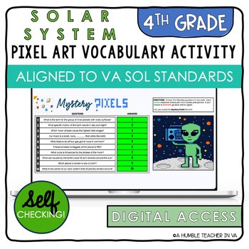 4th Grade | Solar System Pixel Art | Virginia Science SOLs (SOL 4.5 & 4.6)