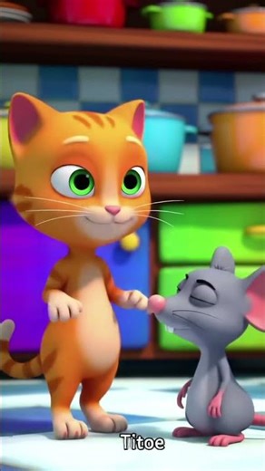 Cat and Mouse Eating Bread Together 🍞🐭 Beautiful Kittens 😻