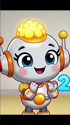 “Count with Blinky the Brainy Robot! 🔢🤖 🧠✨ #KidsLearning #BlinkyBrain #Shorts”