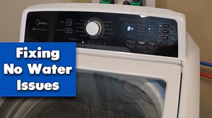 Midea or Insignia washing machine leaks water or won't fill - how to test & fix