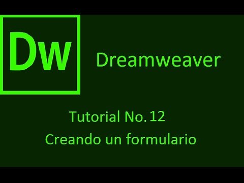 Dreamweaver tutorial No 12 creando un formulario