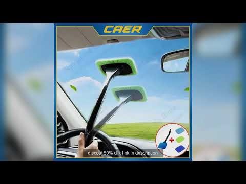 Car Window Cleaner Brush Kit Microfiber Windshield Cleaning Tool Auto Interior Glass Wash Wiper Long