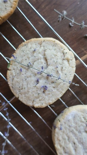 Hannah on Instagram: "earl grey lavender shortbread 🫖🪻 this is your sign to start using herbs (and flowers) in your bakes especially while they’re fresh! these cookies come together quick and easy, combining the buttery goodness of a shortbread cookie with the floral richness of earl grey and lavender plus a little lavender sprinkle on top?! can’t go wrong p.s. for a softer shortbread, cut them slightly thicker and bake until they are JUST done ✨follow @accentgolden for more easy baking . . . 