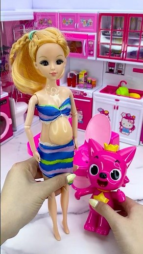 Satisfying With Unboxing Barbie Toilet Toys, ASMR Video #shorts