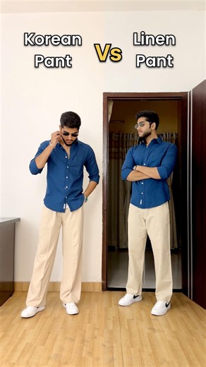 Korean pants vs Linen pant #koreanpants #linenpants #shorts