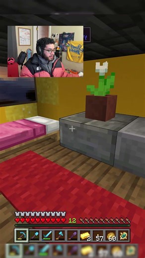 Geno shows off his secret base in Minecraft