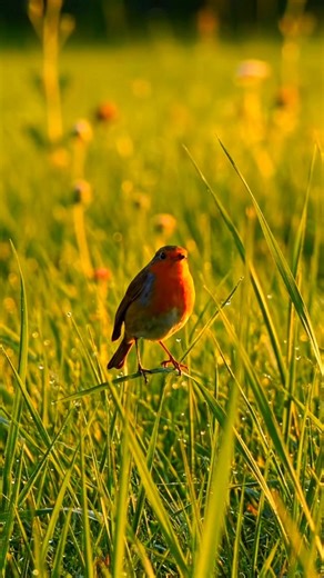 Beautiful Robin Singing in the Morning 🌅🐦 #shorts