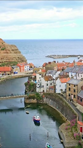 Charming Staithes: Drone views of an English fishing haven