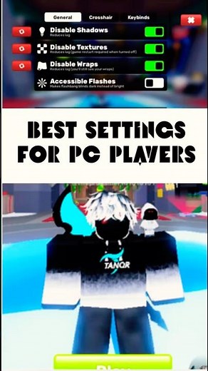 Best settings for PC players in Roblox rivals 2026