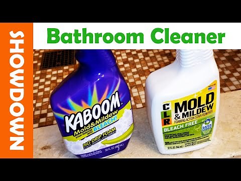 CLR Mold & Mildew vs Kaboom with Bleach Shower Cleaning Showdown
