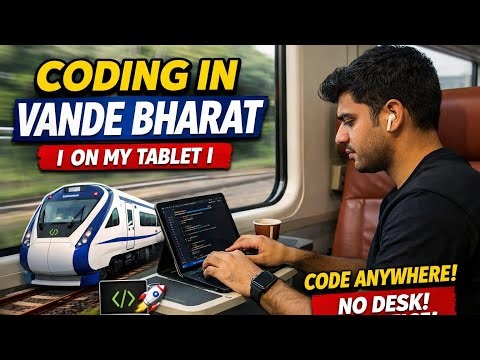 I Built Code While Traveling in Vande Bharat | Tablet Coding