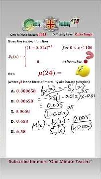 Can You Solve This Hazard Function Teaser? #mathsshorts