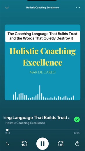 Most coaches think results come from strategy. They don’t. They come from trust. And trust is built, or quietly destroyed, through language. One sentence can make a client feel safe, capable, and empowered or pressured, judged, and resistant. In this episode of Holistic Coaching Excellence, I break down the exact language patterns that build trust and the subtle phrases that silently undermine it. This is the difference between clients who follow through and clients who stay stuck. 🎧 The Coachi