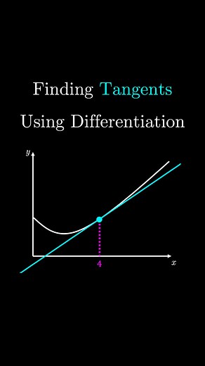 alevelmaths on Instagram: "🎯 Learn How to Find Tangents Using Differentiation! 🎯 In this video, we break down the step-by-step method for finding the equation of a tangent to a curve using differentiation. Whether you’re revising for GCSE, A-Level, or just brushing up on your calculus skills, this clear and visual explanation will help you understand how gradients and coordinates come together to form a tangent line at a given point. ✅ What you’ll learn: • How to differentiate a function • How