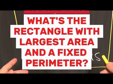 An example of Lagrange multipliers: rectangle with largest area and fixed perimeter