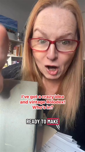 I thrifted the coolest vintage 1970s Rolodex — and it got me thinking… Tech is great and all, but I’ve been craving some good old-fashioned analog community and creative collaboration. So, I’m bringing the Rolodex back! 😆 Are you in? Here’s the plan 👇 🎨 Make a Rolodex card that represents old school you — artsy, scribbled, written, painted, typed — whatever your creative heart wants. 🌈 Optional: send me a 1×1 inch piece of glass inspired by the theme “vintage.” 💌 Not a glass artist? No prob