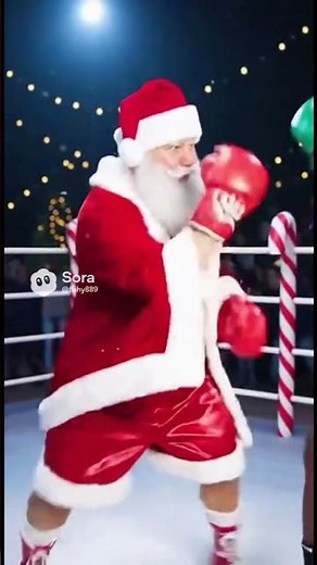 Santa boxing