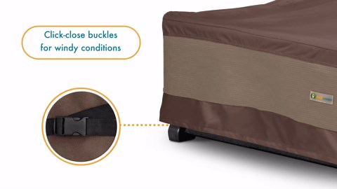 DUCKCOVERS Ultimate Waterproof 74 Inch Patio Chaise Lounge Chair Cover, Patio Furniture Covers