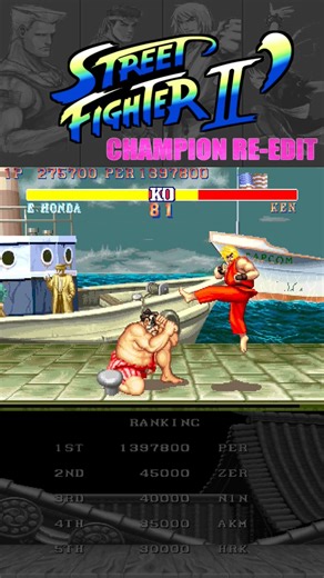 E.Honda x Ken | STREET FIGHTER II' CHAMPION RE-EDIT #streetfighter #sf2 #shorts #スト２#格ゲー