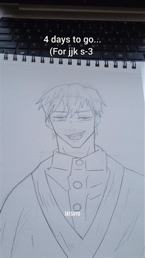 4 days to go for jjk (s-3).... #jujutsukaisen #drawing #naoya