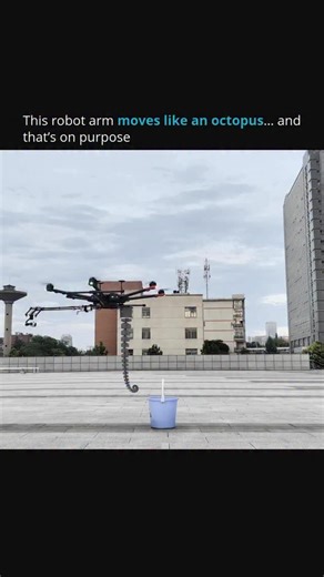 Wireofai on Instagram: "At first glance, this doesn’t even look like a robot. This is a bio-inspired robot arm designed to copy the way octopus tentacles grab objects in the wild. Instead of rigid claws, it uses a spiral shape found all over nature — the same pattern you see in shells, vines, and sea creatures. Here’s the wild part 👇 • It’s 3D-printed, fast to build, and easy to scale • Cable-driven movement makes it smooth and lifelike • One arm can grab tiny, fragile objects or heavy, awkward