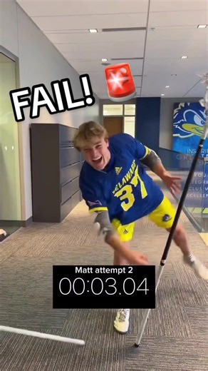 Could you beat their times? ⏰😅 (via Delaware Men’s Lacrosse) #lacrosse #sports #delaware #challenge
