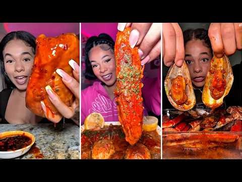 ASMR TIKTOK MUKBANG COMPILATION l Wingstop, Taco Bell, Dave’s, In-N-Out, & More! #10