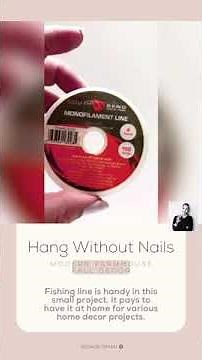 Hang Without Nails - use fishing line