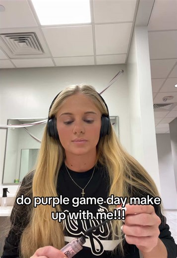 Purple Game Day Makeup Tutorial for Softball Fans